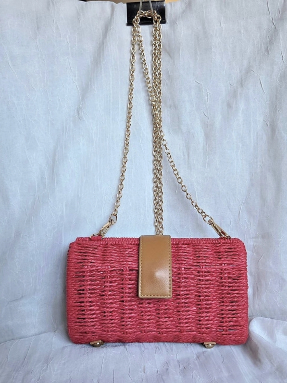 Shiraleah Woven Straw Box Clutch